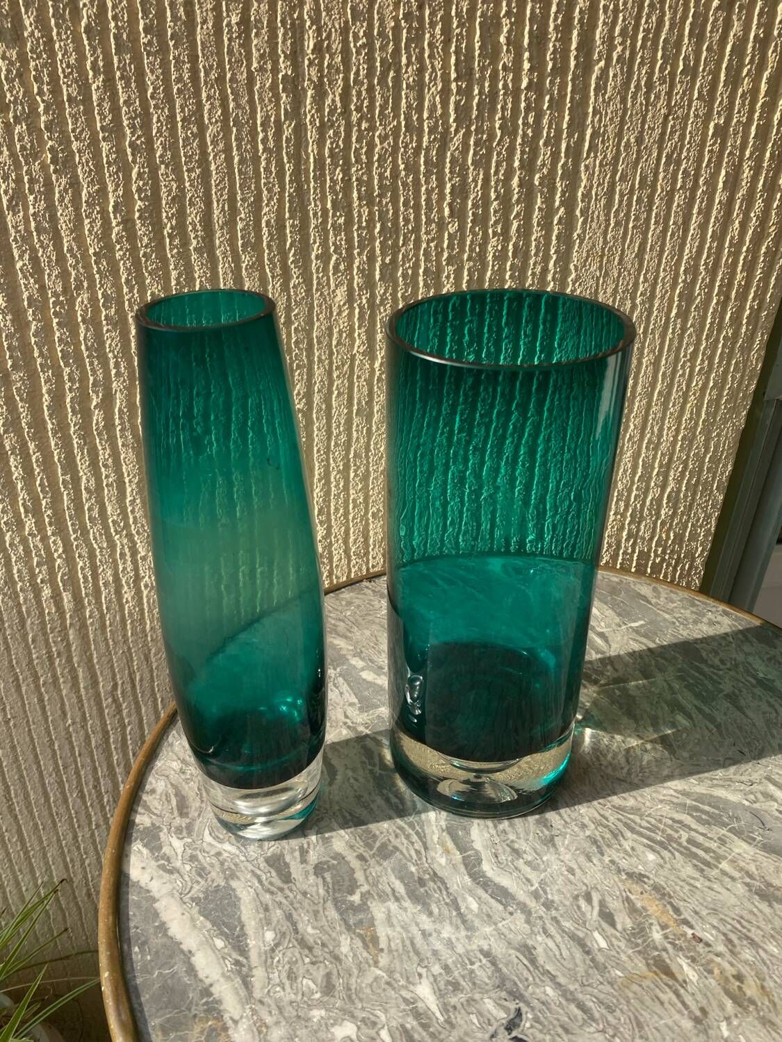 Pair of vases by Roland Posch for Graal glas series Las palmas 60s