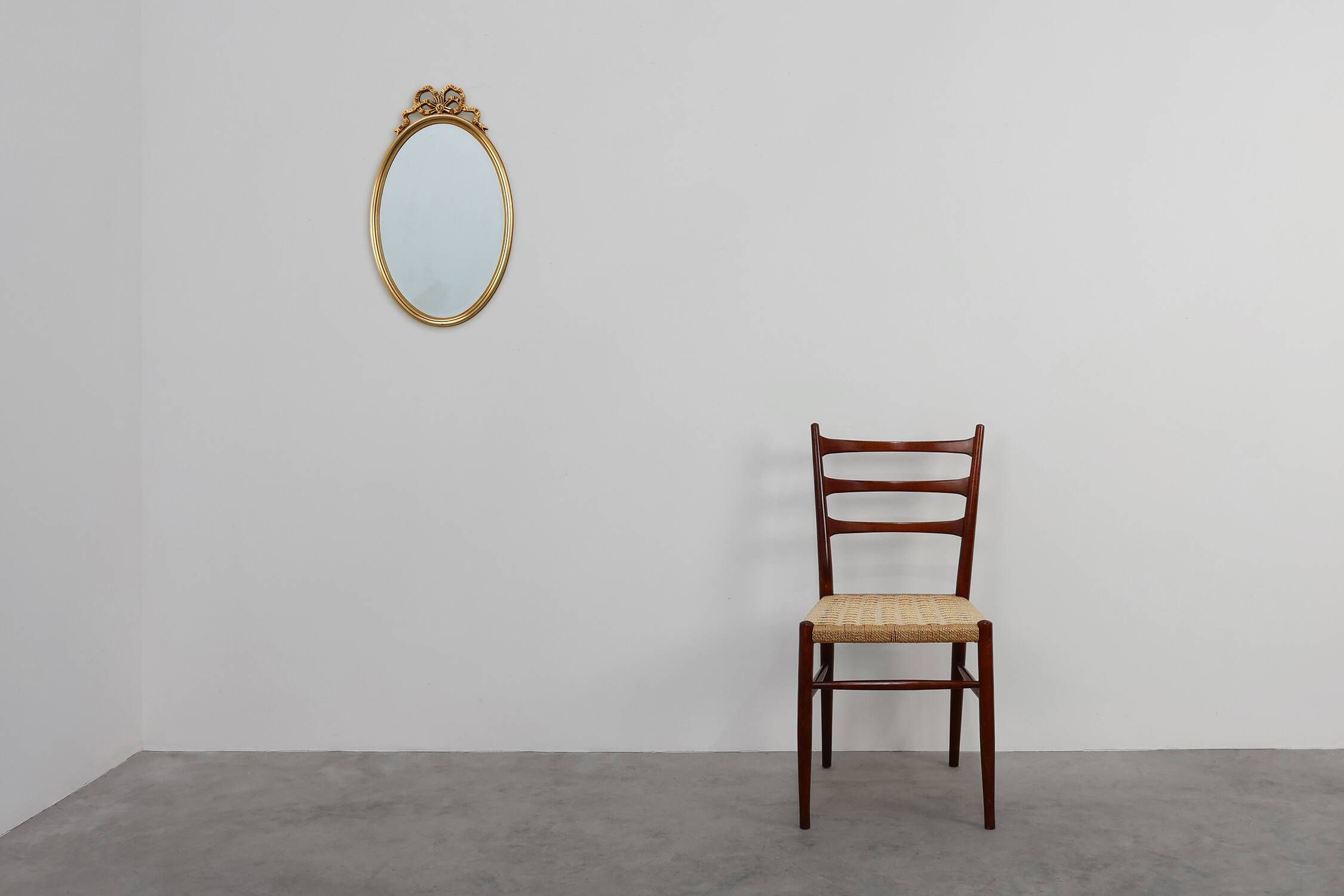 20th century Louis XVI style mirror in gilded wood, France