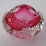Pink Sommerso Murano Glass Ashtray, Italy, 1960s