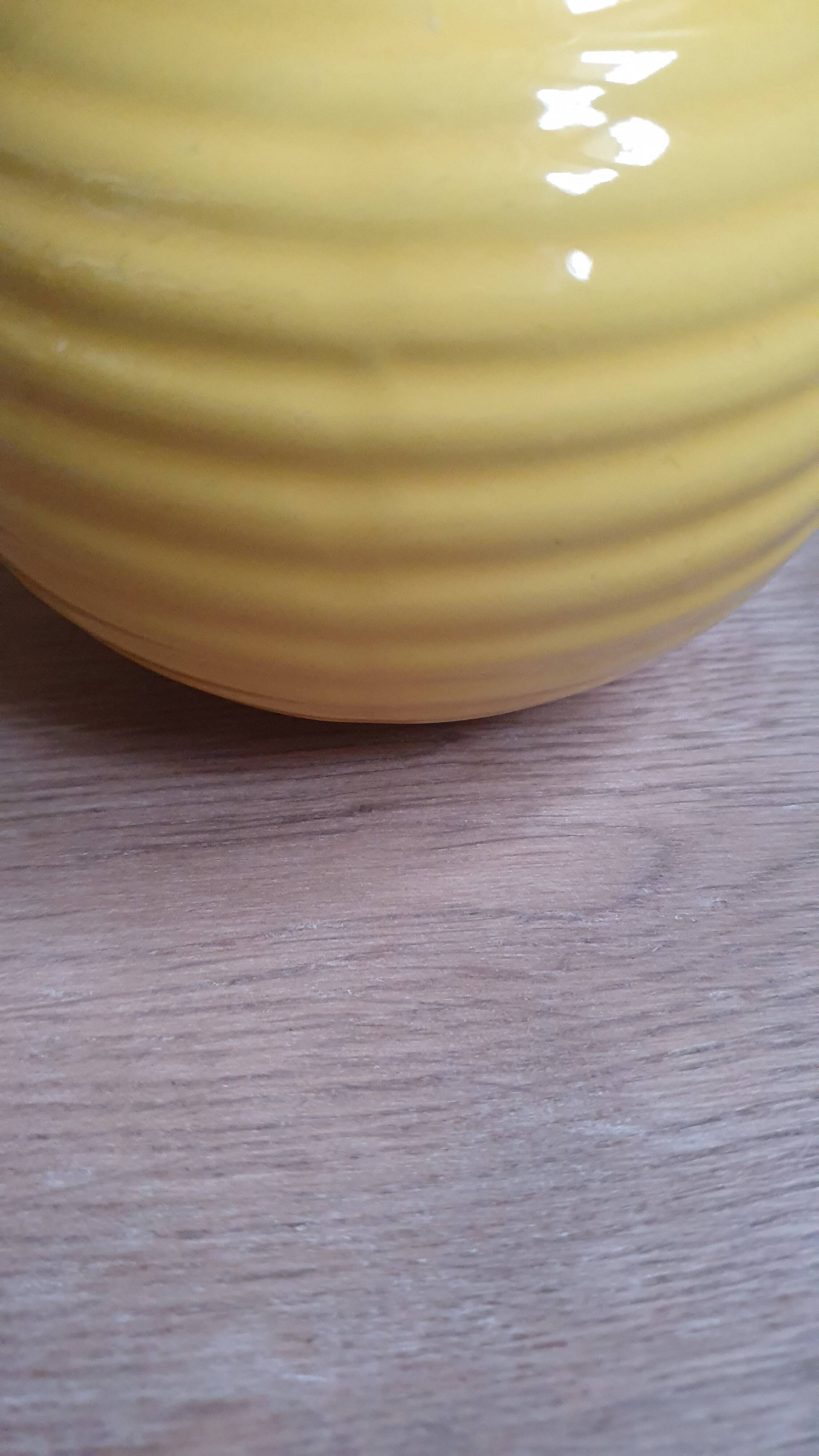 Poët Laval yellow curry porcelain ball vase- LPR22055