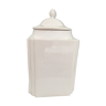 Large square pot in white earthenware