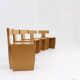 Vintage sculptural dining chairs, set of 5
