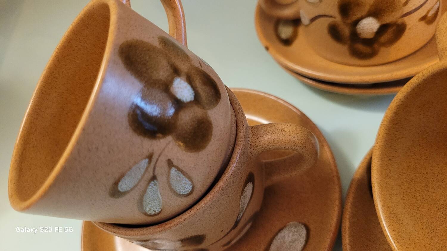 Sarreguemines 70's cups