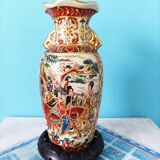 Vase chinois XIXè en porcelaine Canton