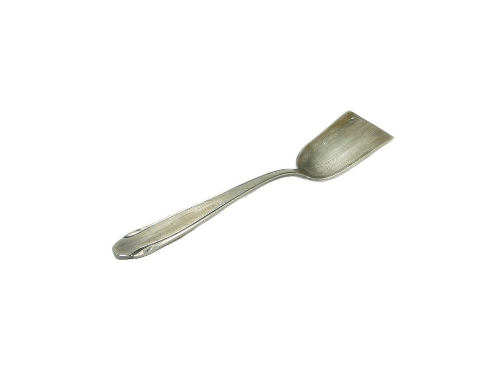 Cuillère à sel en argent Art Déco, années 1930