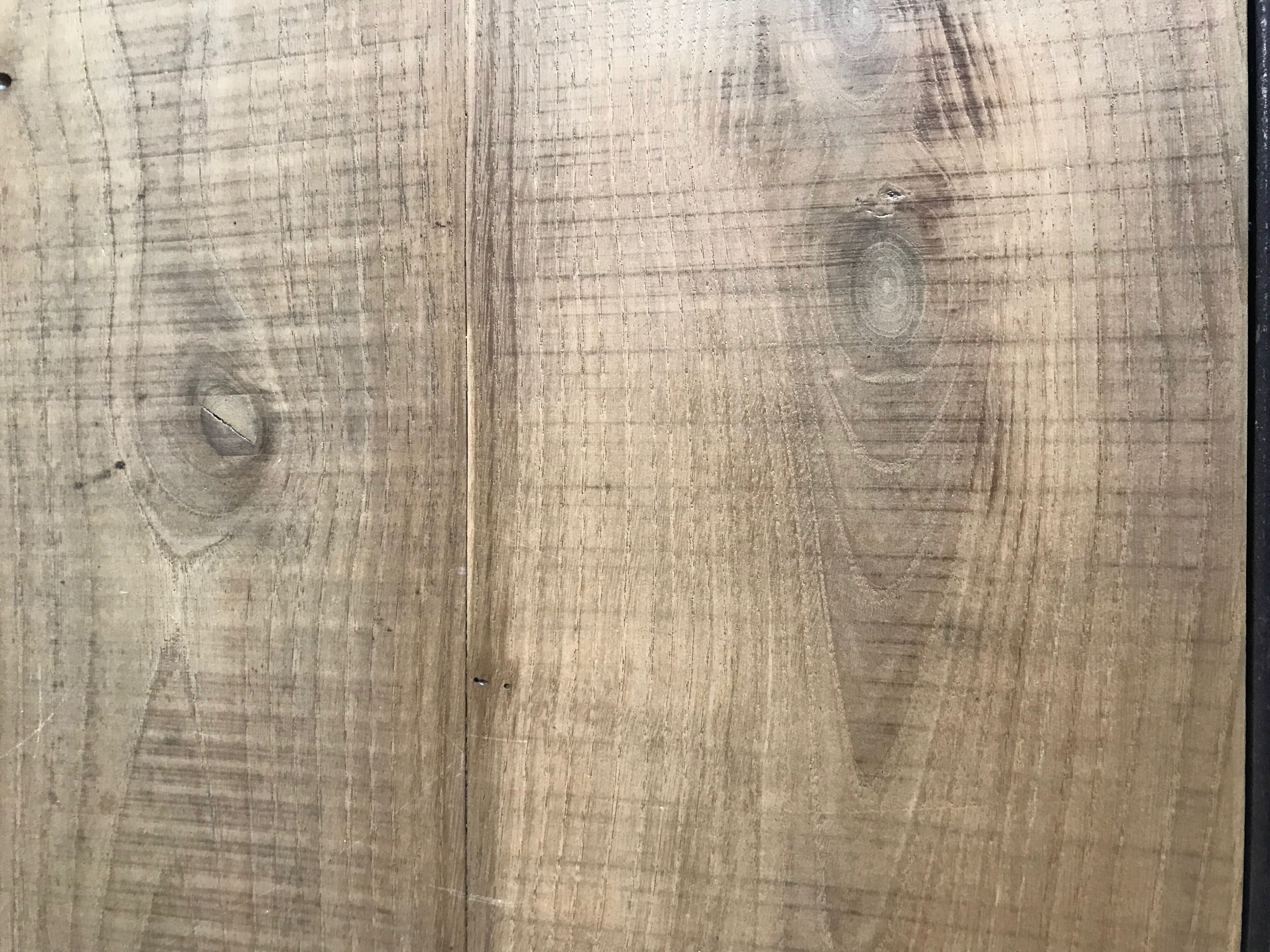 Metal and wood console