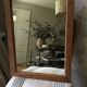 Antique natural wood mirror