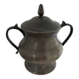 Pewter sugar bowl