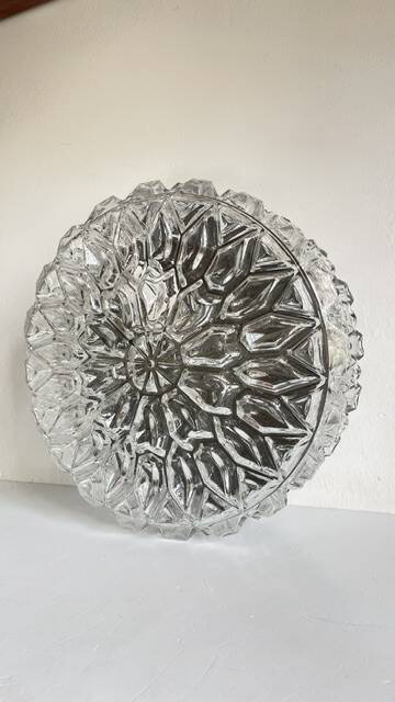 APPLIQUE Semi-Crystal Ceiling Light 1950s