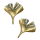 Set of 2 Contemporary Italian Brass Leaf Wall Sconce by Simoeng