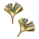 Set of 2 Contemporary Italian Brass Leaf Wall Sconce by Simoeng