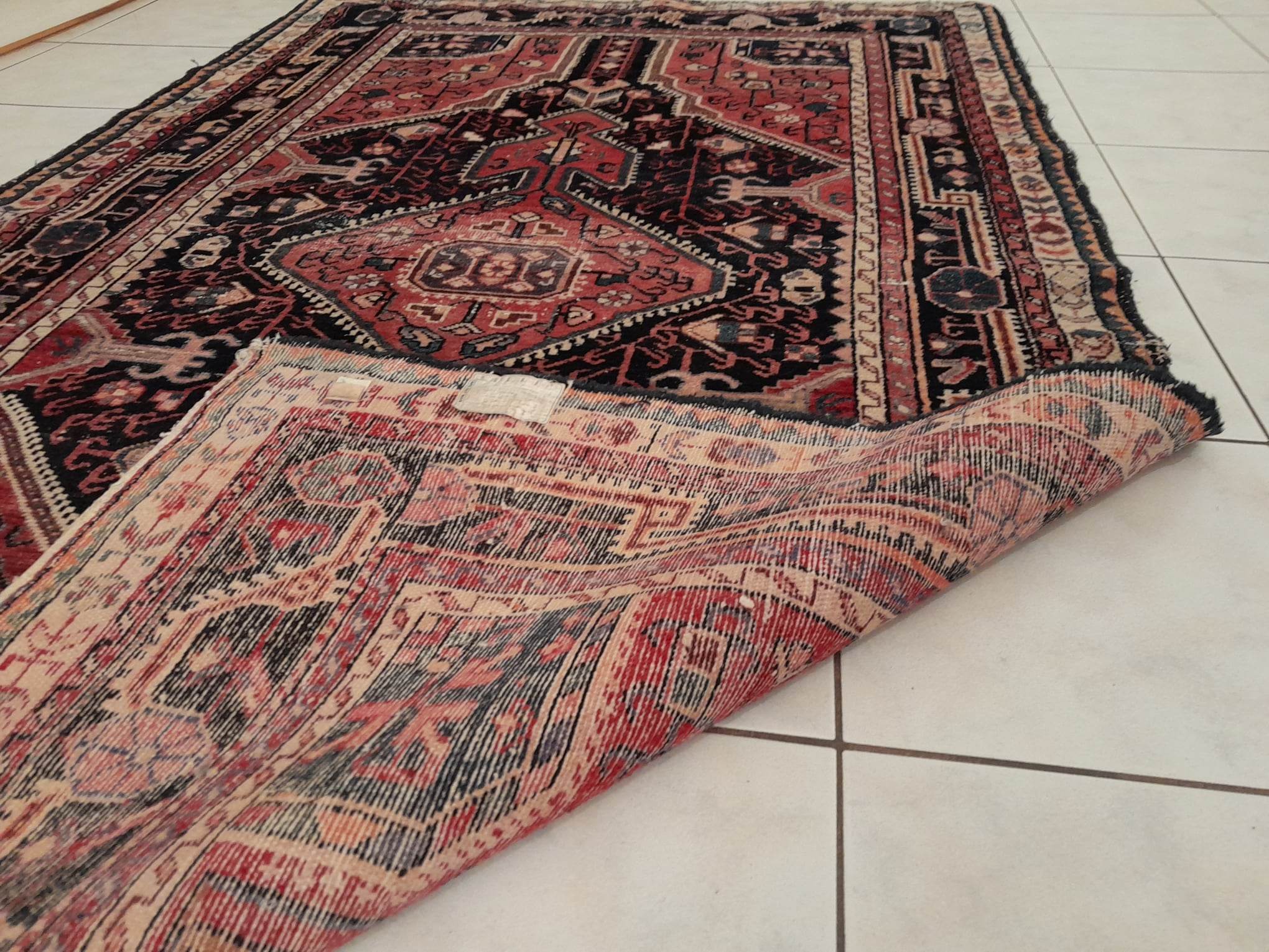Handmade Persian carpet Tuiserkan 219x129cm