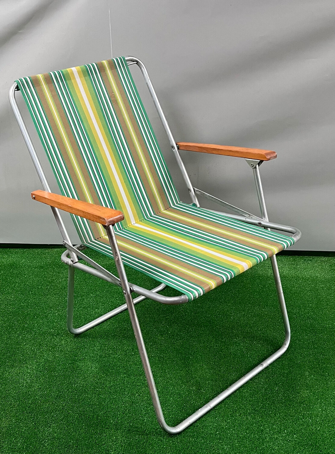 Vintage 70 year camping folding chair