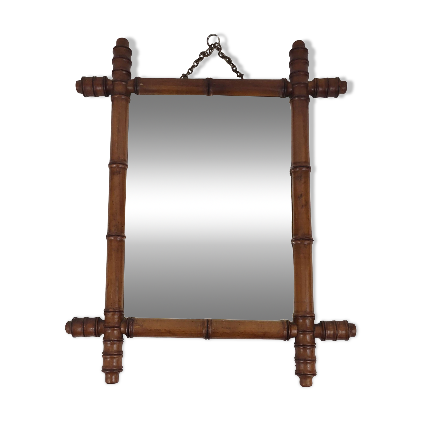 Bamboo mirror 42*53 cm vintage