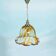 Vintage amber Murano suspension lamp by Honsel, Italian glass lamp.