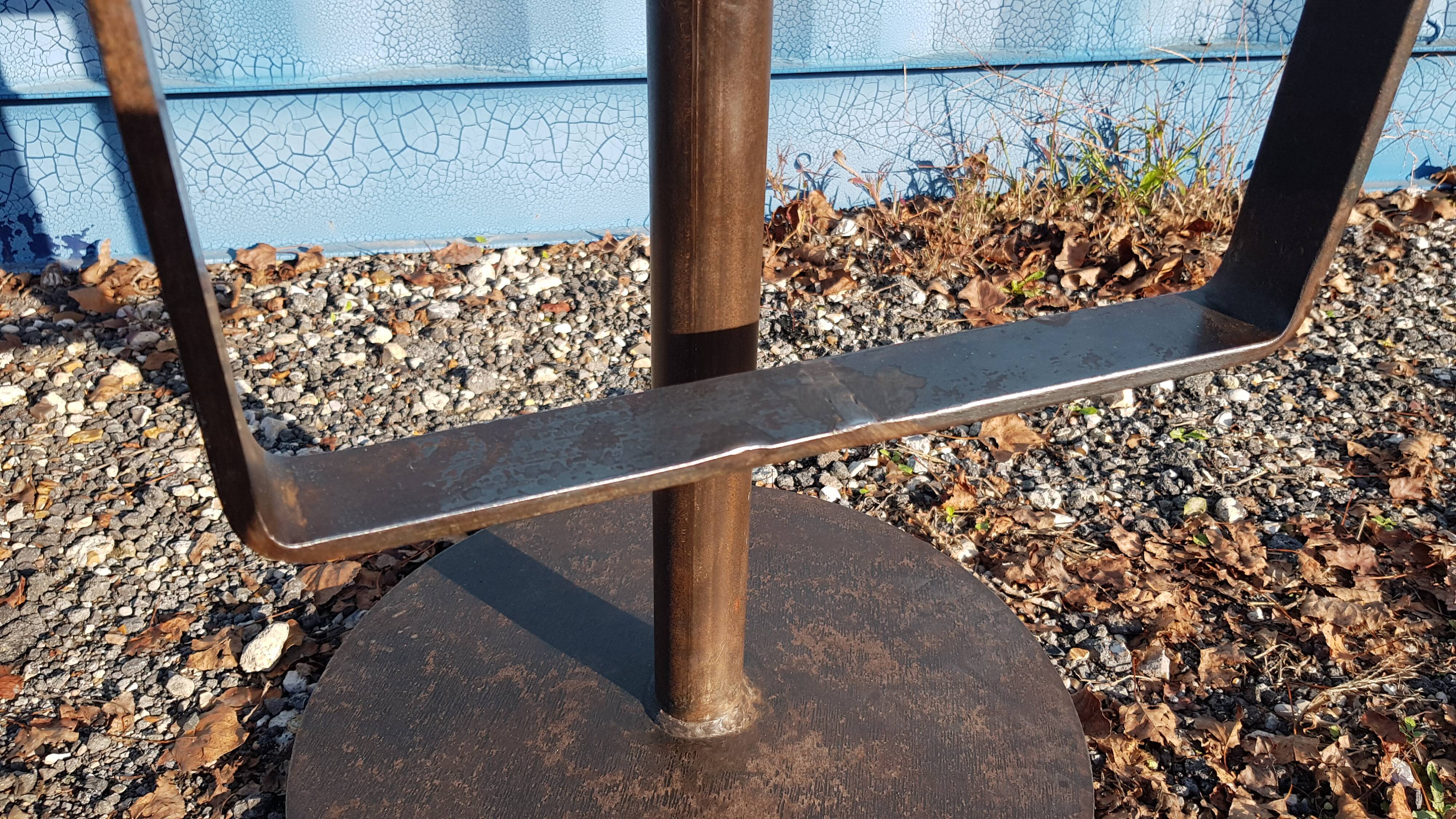 Bar stool design cast iron and wood