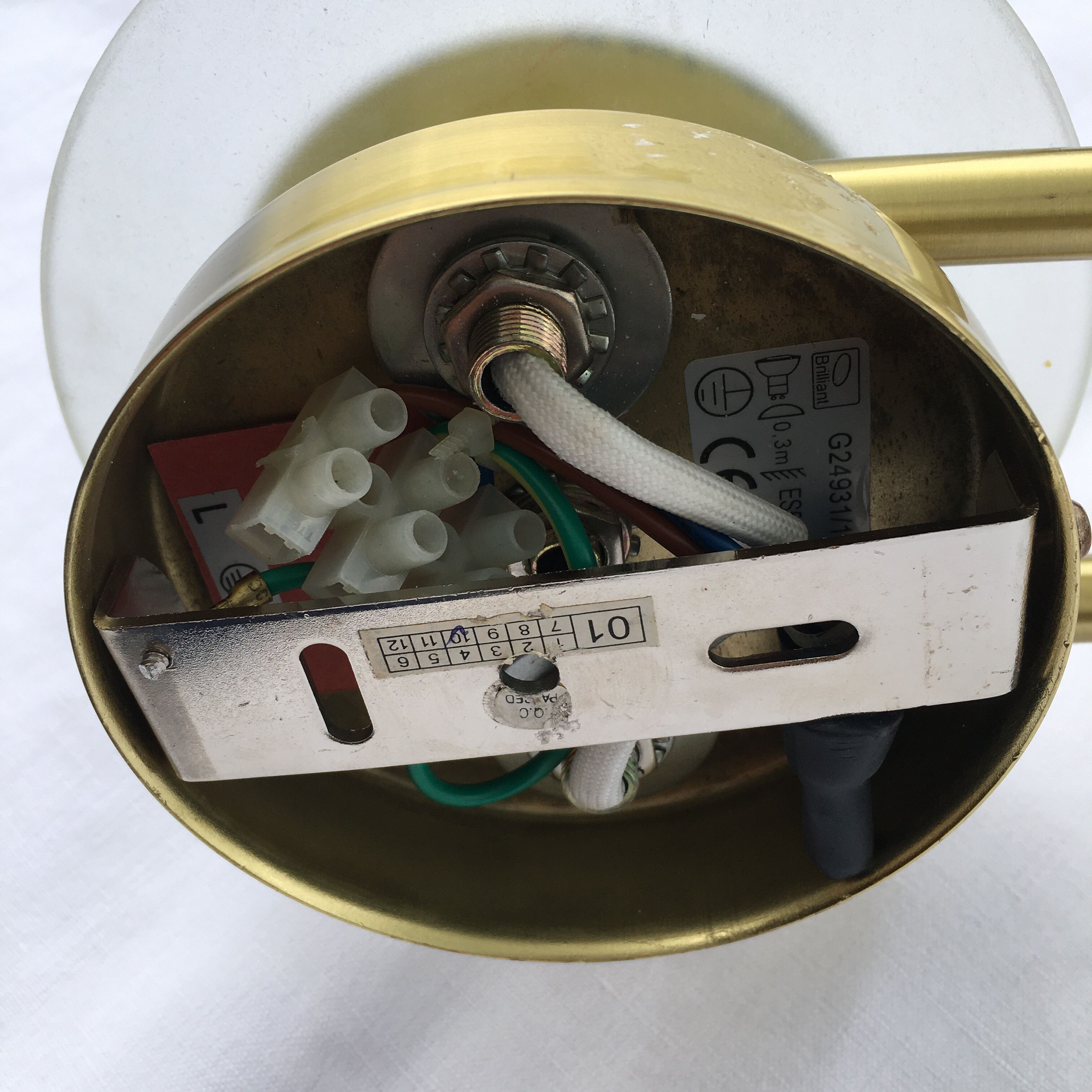 Pair of gold brass design sconces