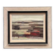 Original Swedish Oil on Panel – “Field Patches” by Evert Färhm (1901–1971) – Signed – 1968 – Vintage & Framed – 61 × 53 cm (24" × 20.9")