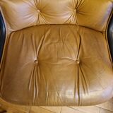 Charles Pollock leather office chair for Knoll