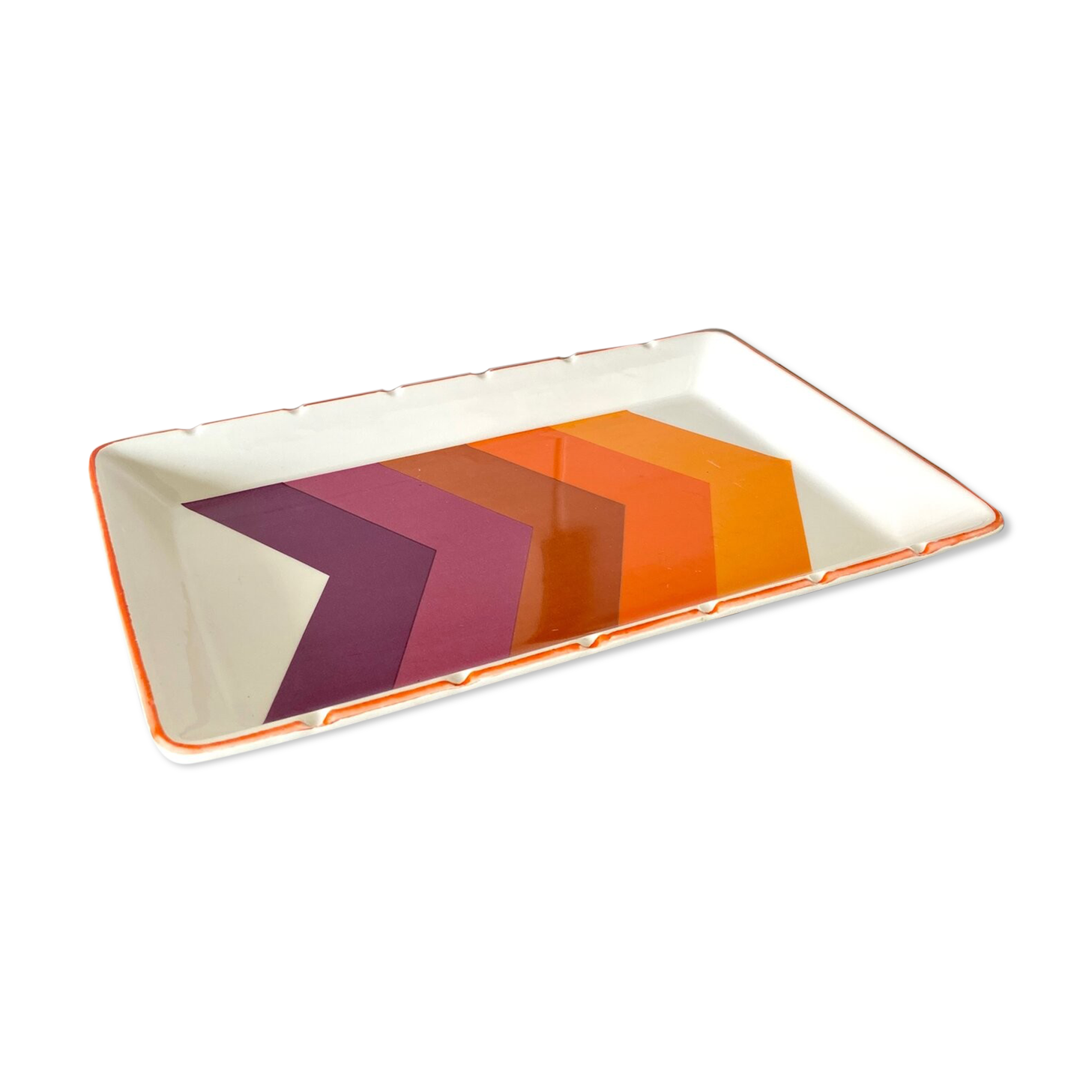 Gien dish in enamelled porcelain - service "Arrows"