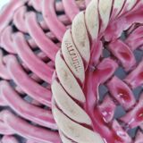 Vallauris ceramic slip fruit bowl