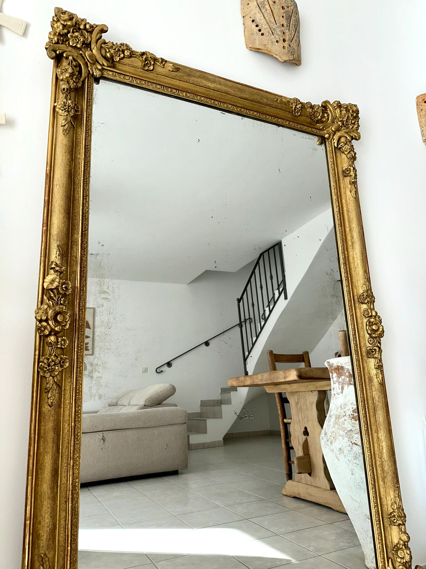 Miroir ancien doré époque XIXème