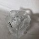 Crystal candlestick LALIQUE, three anemone flowers