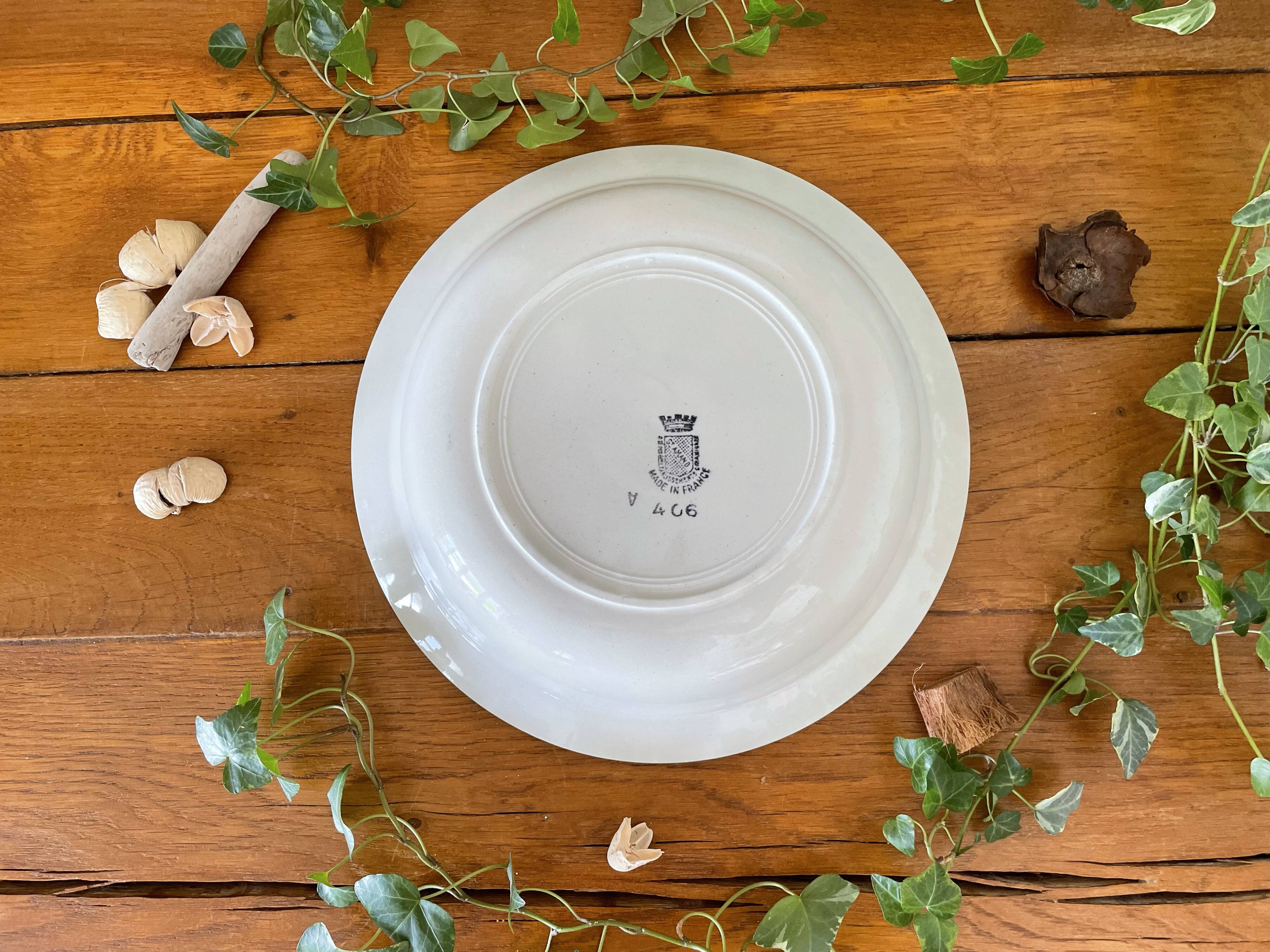 Antique earthenware salad bowl from Saint-Amand (North)