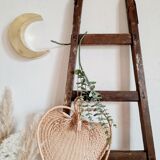 Old wooden farm ladder