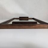 Mirror and wood tray