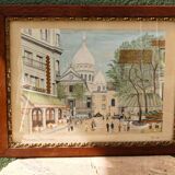 Drawing, Place du Tertre, Montmartre, naive art