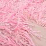 Tapis runeur rose vintage 98x314cm
