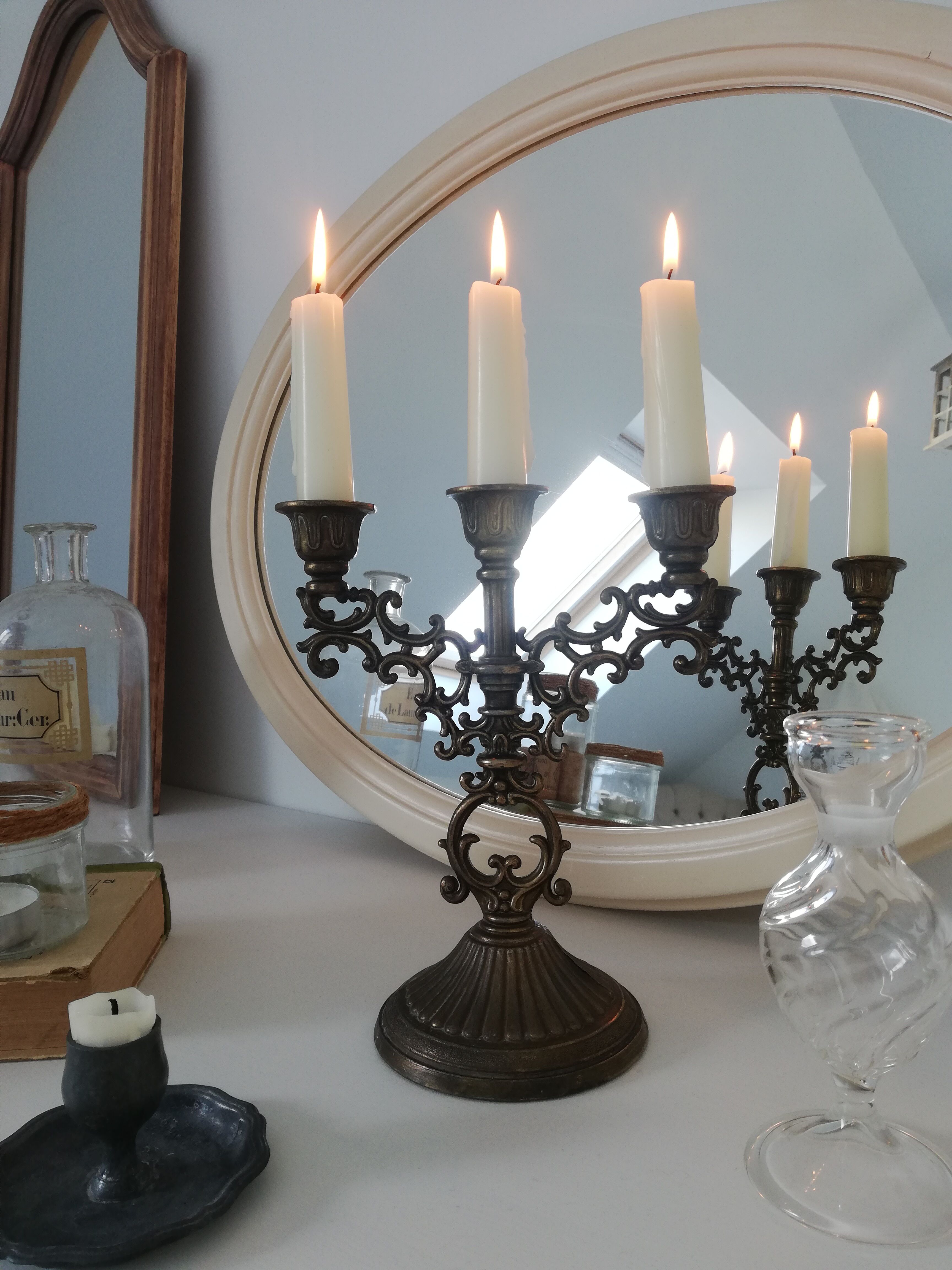 Vintage 3-burner chandelier
