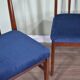 Stylish Set Of 4 Vintage Midcentury A. Younger Afromosia And Velvet Chairs.