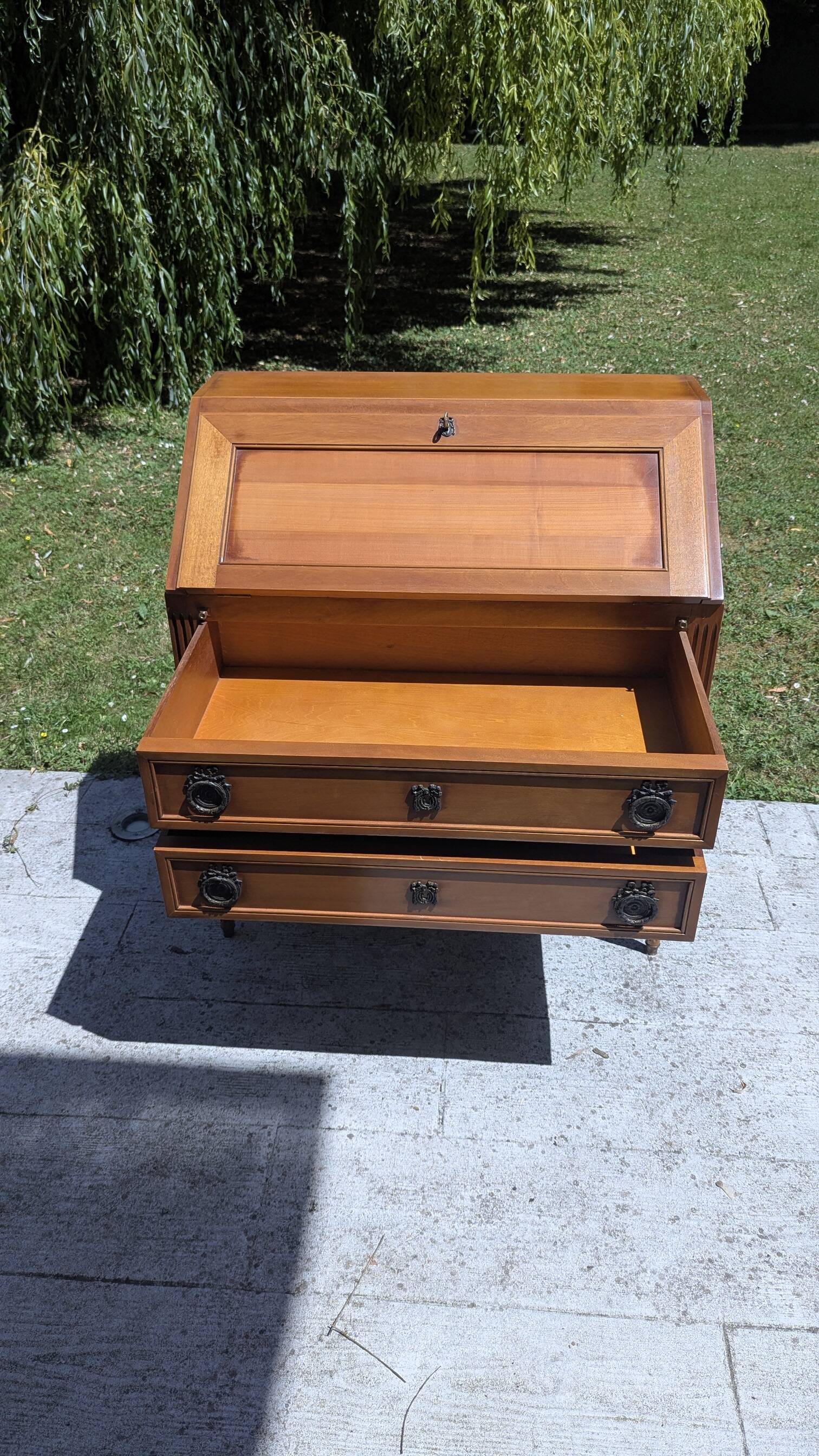 Slope secretary / Louis XVI style desk in wood – Very good condition