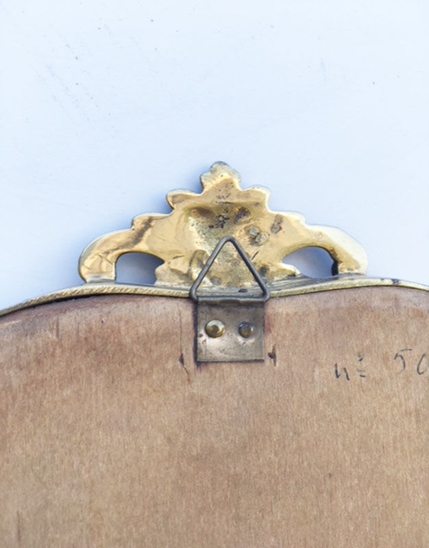 Mirror brass 28x40 cm