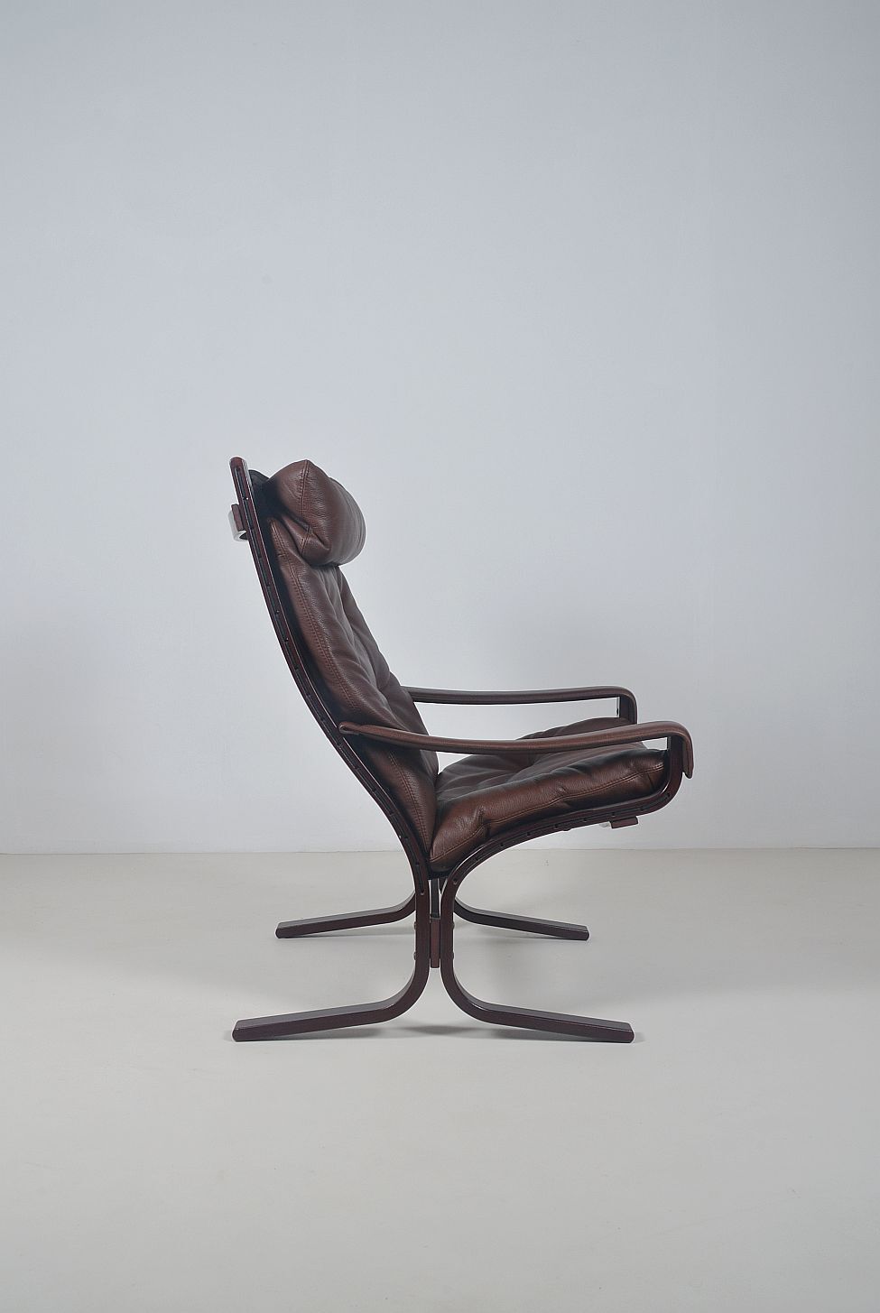 Norwegian lounge chair with ottoman designed by Ingmar Relling, 1960s