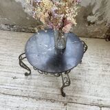 René Drouet coffee table in metal and black marble