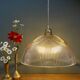 Striped glass pendant light