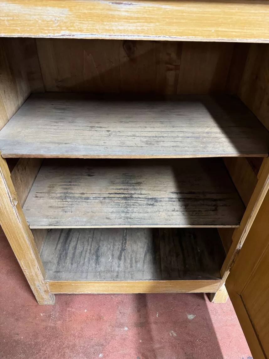 Vintage linden wood confiturier - 1930s - Natural patina