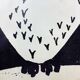 Lithograph "The Owl" black and white - Modern art