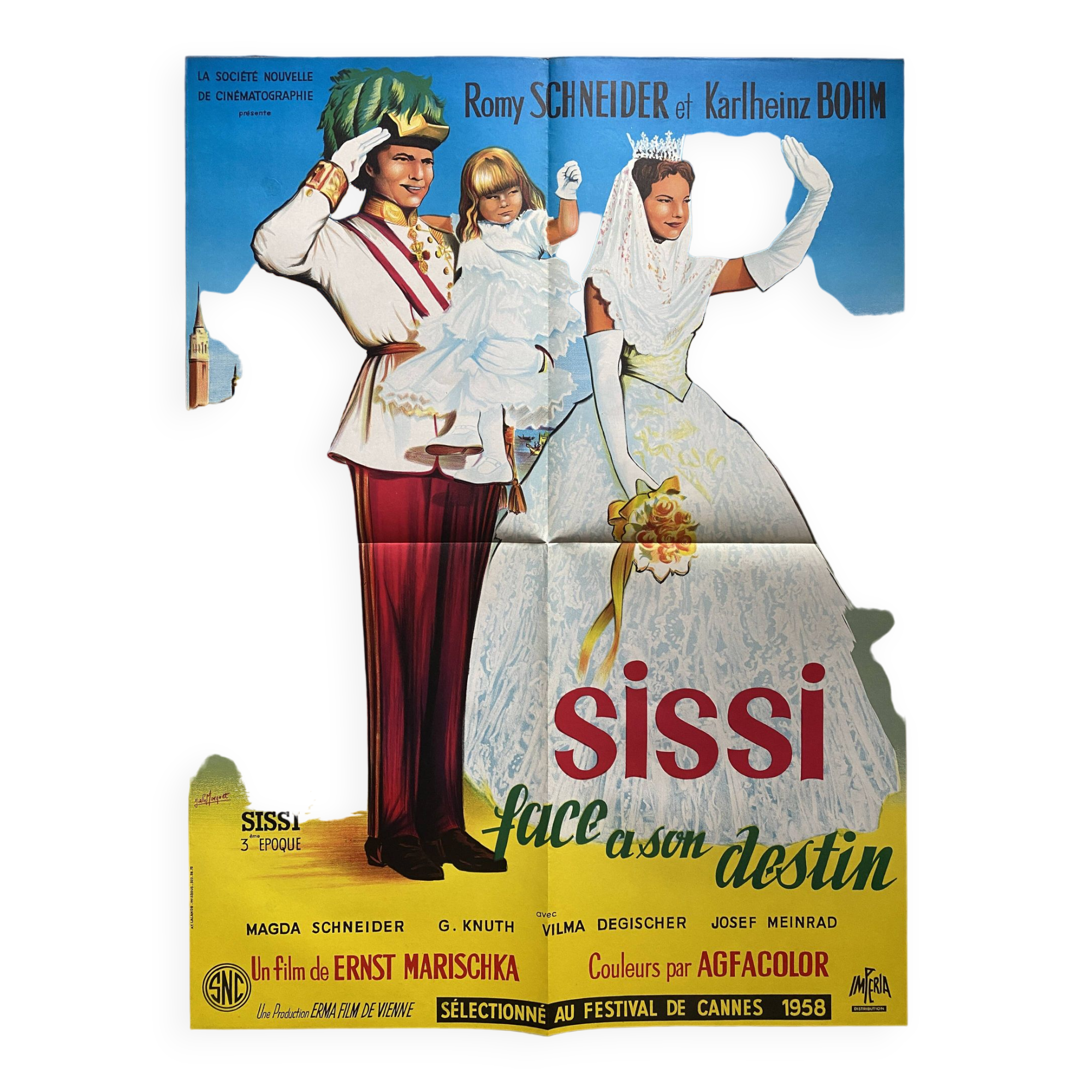 Original cinema poster "Sissi facing her destiny" Romy Schneider 60x80cm 1957