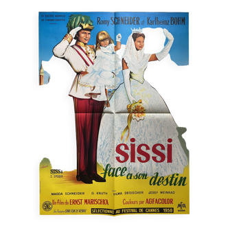 Affiche cinéma originale "Sissi face à son destin" Romy Schneider 60x80cm 1957