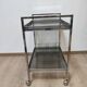 Dessert bar in chromed metal and smoked glass circa 1960