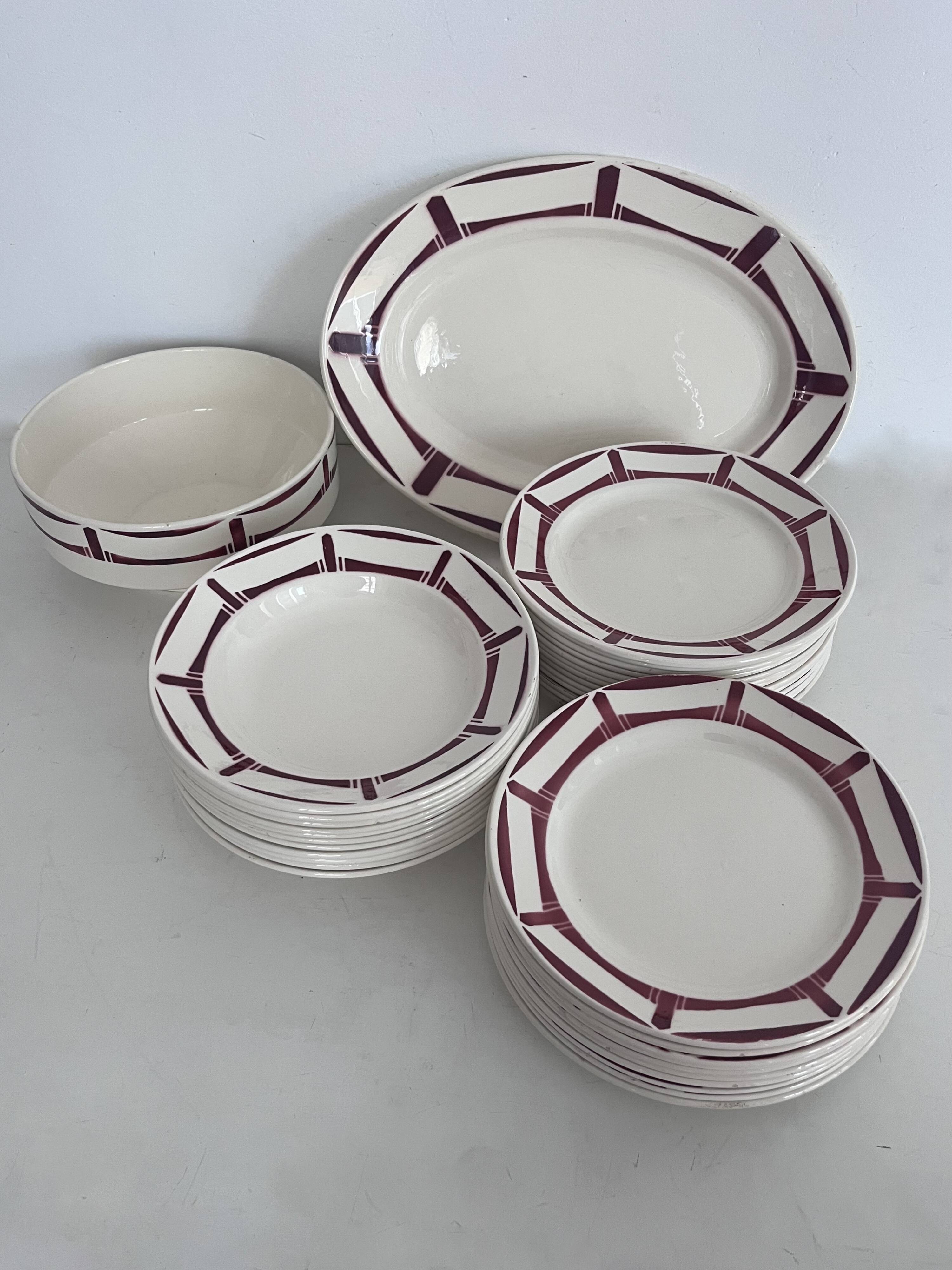 Plat et saladier - Badonviller, service Louise