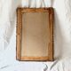 Vintage rectangular woven rattan wall mirror