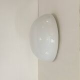 Wall light ceiling light half moon spherical 25 cm white opaline glass