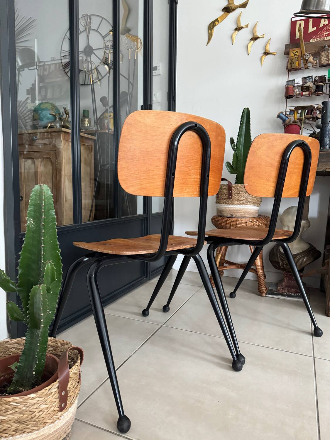 Vintage Mobilor school chair