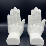 Vintage hand bookends