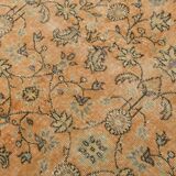 5x9 Vintage Orange Floral Turkish Area Rug, 160x271Cm